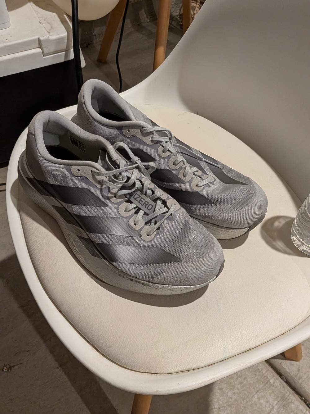 adidas Evo Sl gray and charcoal Men's Athletic Running Shoes